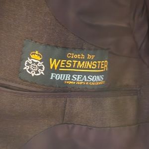 Black Super160s/cashmere blend Fabric by Westminster 3 button